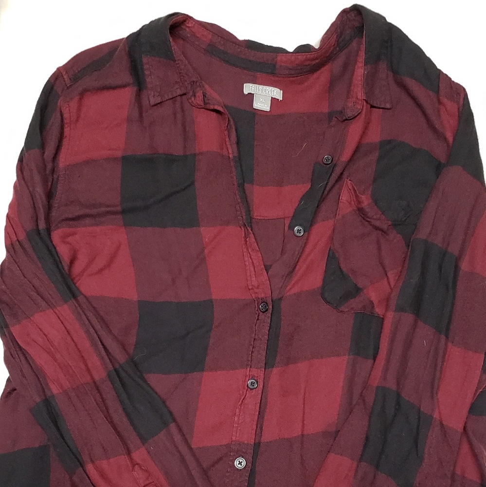 Flannel tunic top
